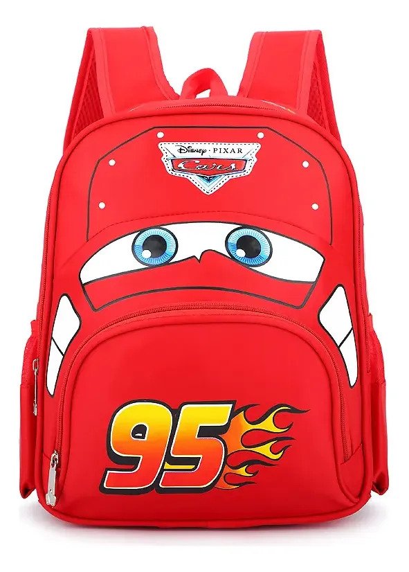 Mochila Roja de Cars Rayo McQueen Disney para Escolar