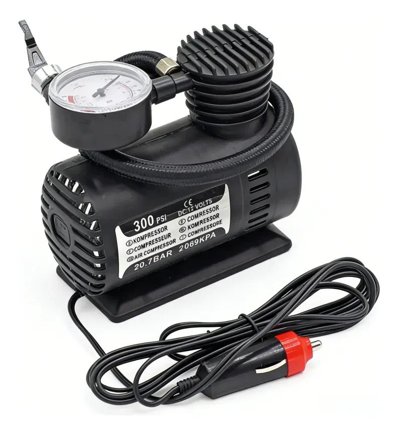 Compresor De Aire Portátil Mini Inflador De Llantas Auto Moto Emergencia